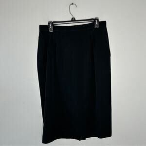 BURBERRY Vintage Black Wool Pencil Skirt Womens Size 14 Professional Career Work
